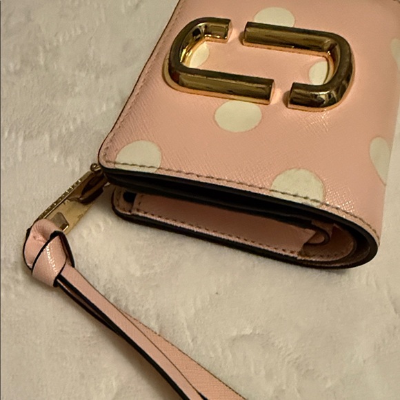 Pink Polka Dot Wristlet Wallet - Picture 2 of 14